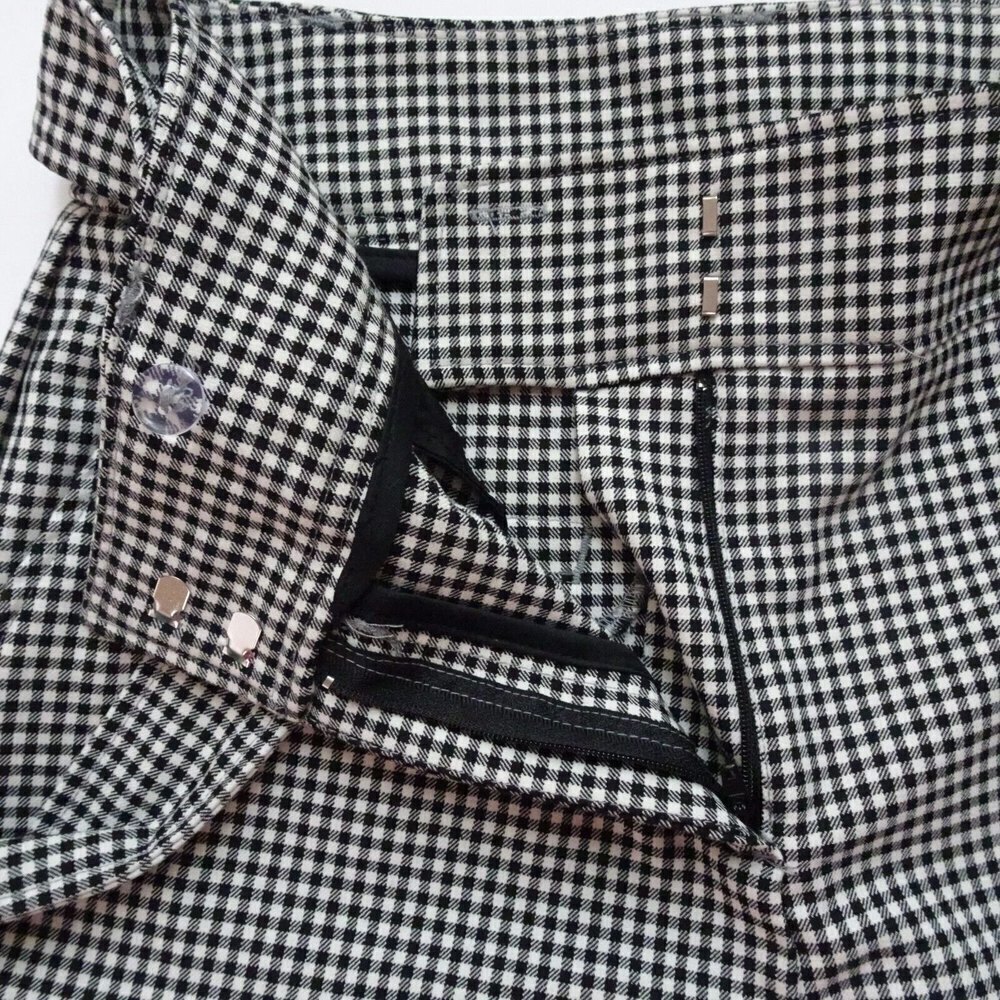 NWT JOIE Belted Gingham Pants Trousers High Waist Fashion Career Designer 4 - Picture 6 of 12